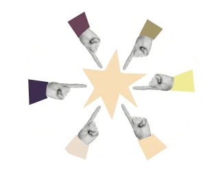 hands point to a star