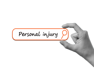 search bar with personal injury written in