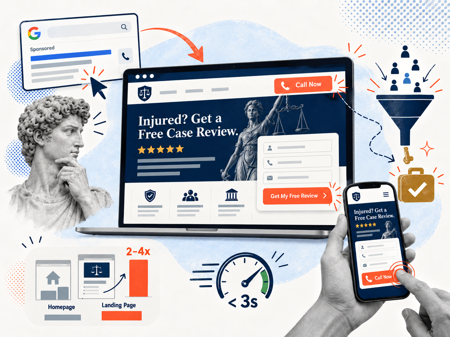 Landing Pages For personal injury firms